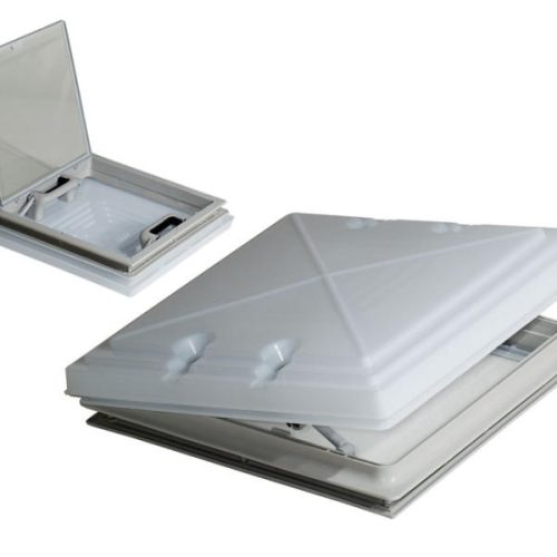 Hota de acoperis 400 x 400 mm cu sticla mata si plasa de tantari