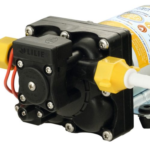 Pompă LILIE Soft Series Alb Galben cu Control Bypass – 1,4 bar și 7,5 l/min